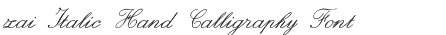 zai Italic Hand Calligraphy Font