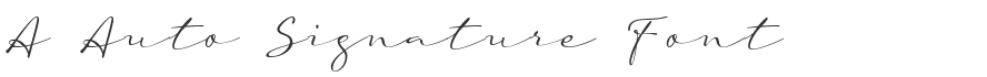 A Auto Signature Font