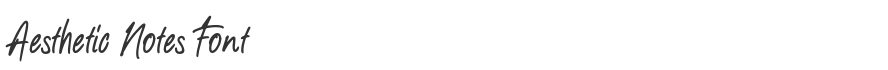 Aesthetic Notes Font