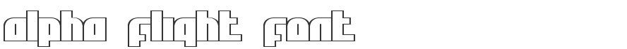 Alpha Flight Font