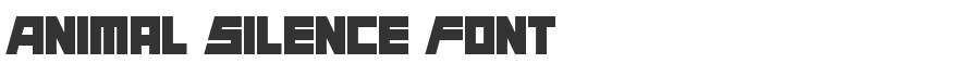 Animal Silence Font