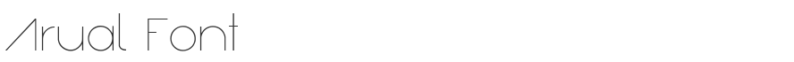 Arual Font