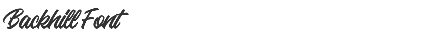 Backhill Font