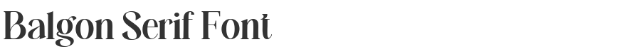 Balgon Serif Font