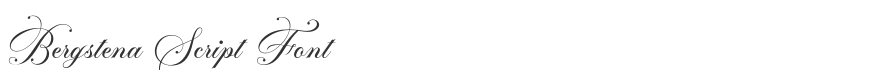 Bergstena Script Font
