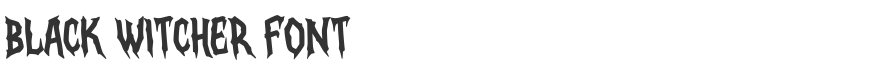 Black Witcher Font