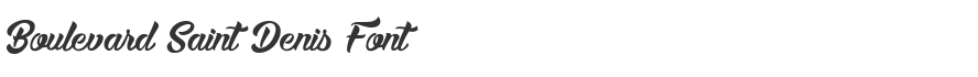 Boulevard Saint Denis Font