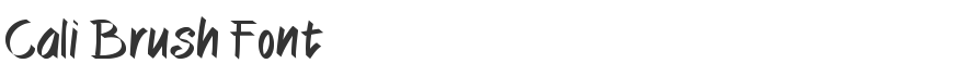 Cali Brush Font