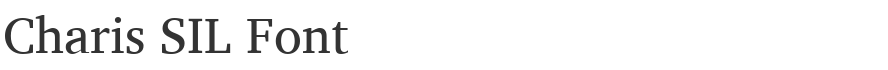 Charis SIL Font