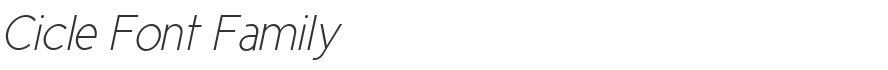 Cicle Font Family