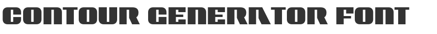 Contour Generator Font