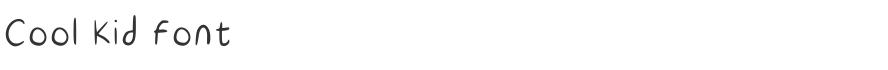 Cool Kid Font