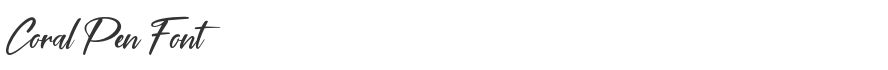 Coral Pen Font