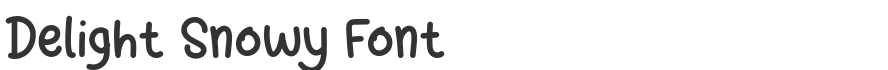 Delight Snowy Font
