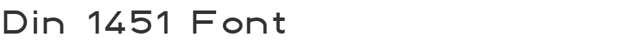 Din 1451 Font