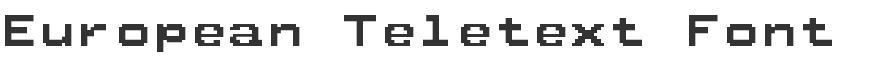 European Teletext Font
