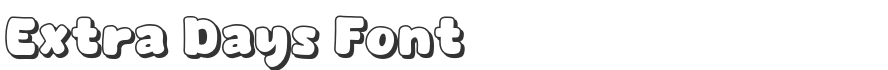 Extra Days Font