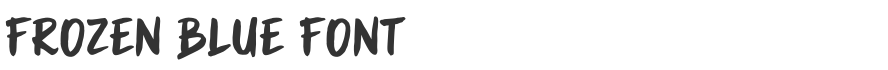 Frozen Blue Font
