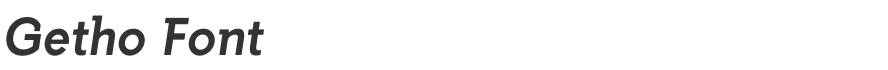 Getho Font