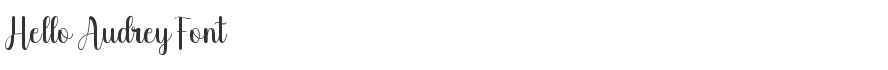 Hello Audrey Font
