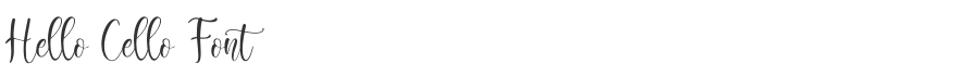 Hello Cello Font