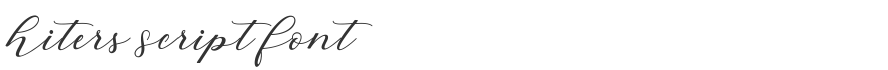 Hiters Script Font