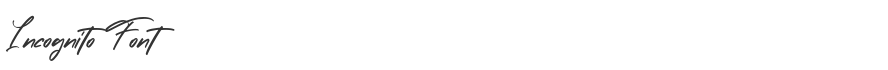 Incognito Font