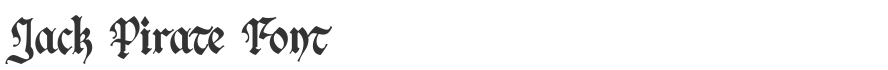 Jack Pirate Font