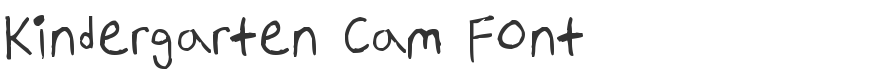 Kindergarten Cam Font
