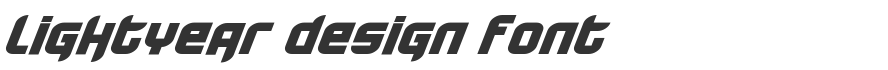 Lightyear Design Font