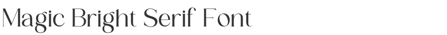 Magic Bright Serif Font