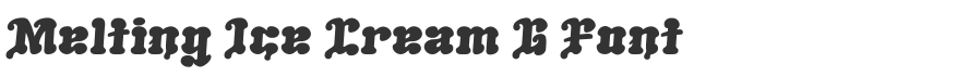 Melting Ice Cream G Font