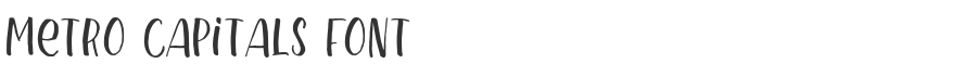 Metro Capitals Font