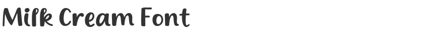 Milk Cream Font