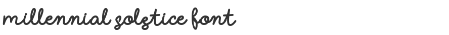 Millennial Solstice Font