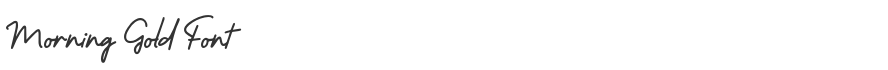 Morning Gold Font