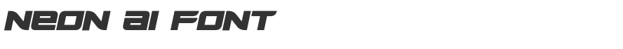 Neon AI Font