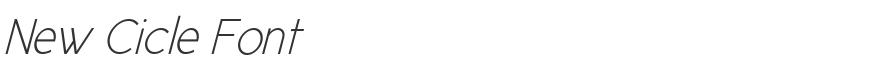 New Cicle Font