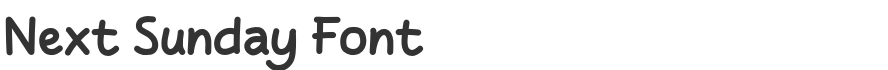 Next Sunday Font