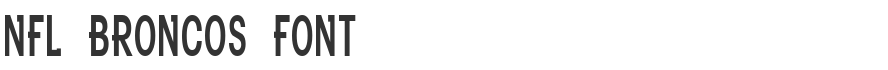 NFL Broncos Font