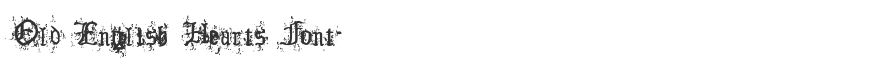 Old English Hearts Font