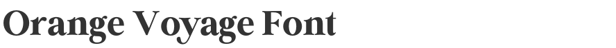 Orange Voyage Font