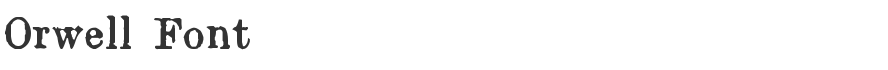 Orwell Font