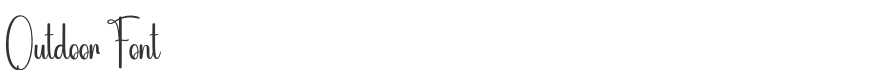 Outdoor Font