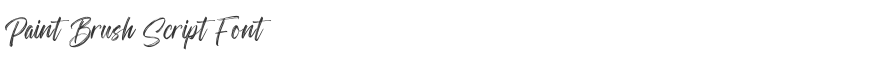 Paint Brush Script Font