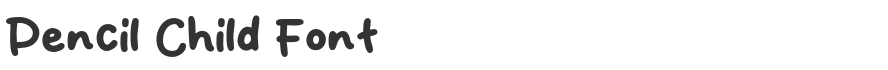 Pencil Child Font