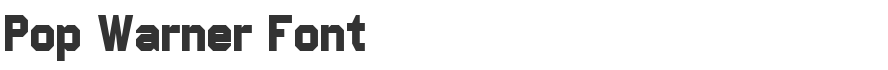 Pop Warner Font