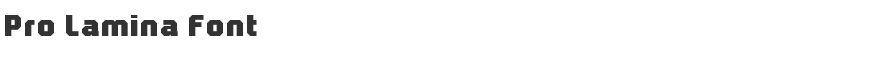 Pro Lamina Font