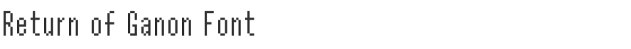 Return of Ganon Font