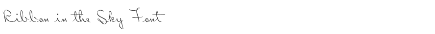 Ribbon in the Sky Font